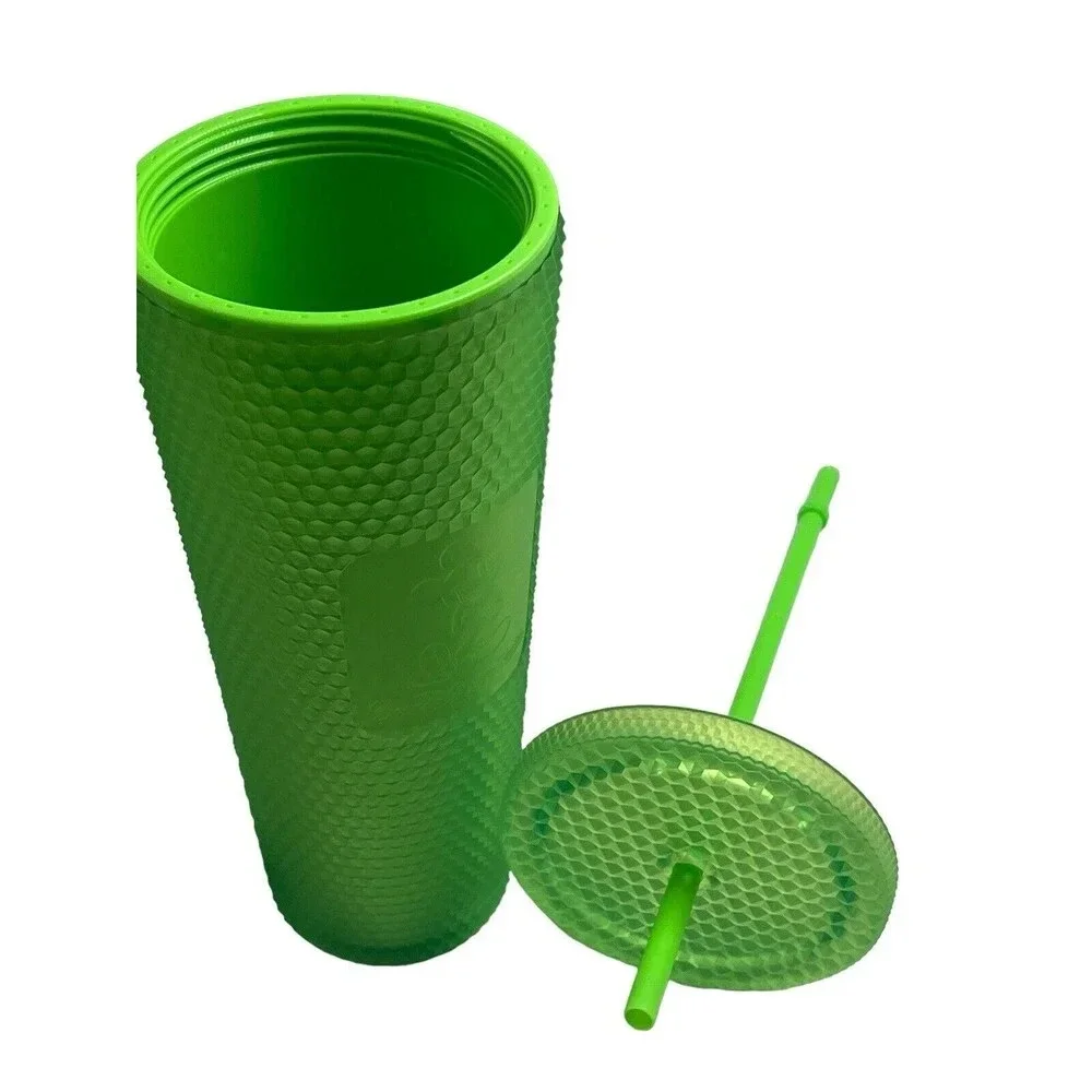 Disney World Parks Starbucks Green Studded Geometric Venti 24 oz Tumbler Cup New